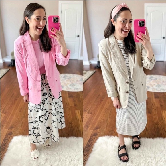 Women's Linen Spring Blazer - A New Day™
Tan new 🆕 - Picture 4 of 8